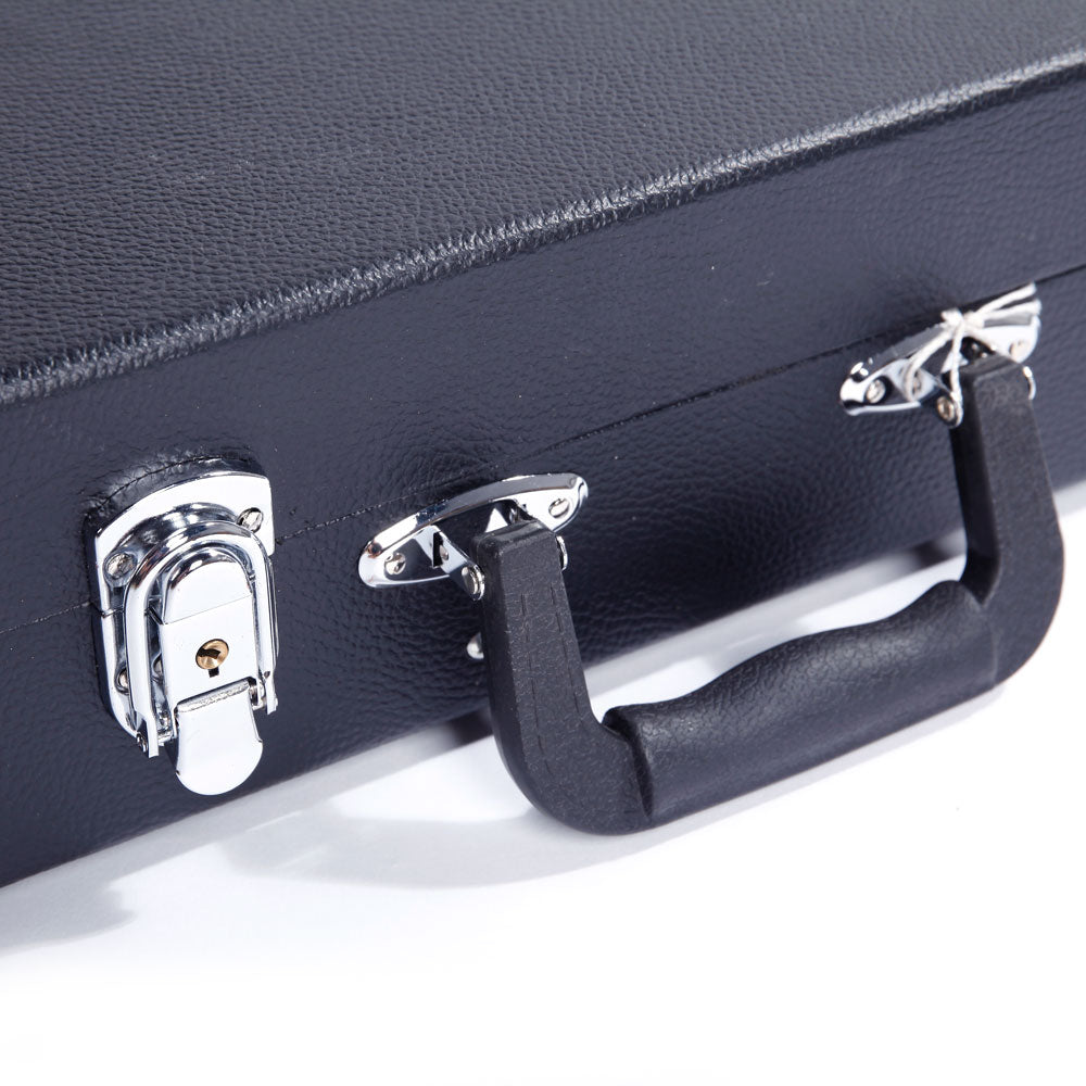 Szzzp ST High Grade Electric Guitar Square Hard Case Microgroove Flat - Black