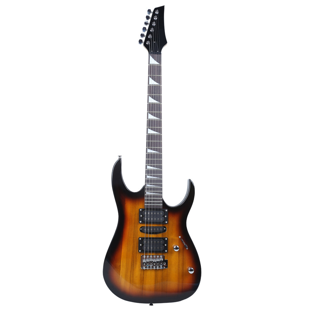 Szzzp Novice Entry Level 170 Electric Guitar HSH Pickup Bag Strap Paddle Rocker Cable Wrench Tool - Sunset