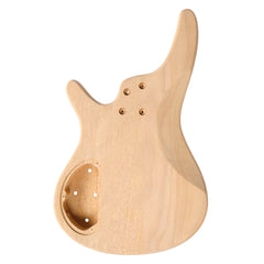 Szzzp DIY 4 String IB Style Electric Bass Guitar Kits with Mahogany Body, Maple Neck and Accessories