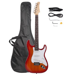 No logo Rosewood Fingerboard  Electric Guitar Sunset Red
