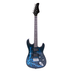 Szzzp Lightning Style Electric Guitar with Power Cord/Strap/Bag/Plectrums - Blue