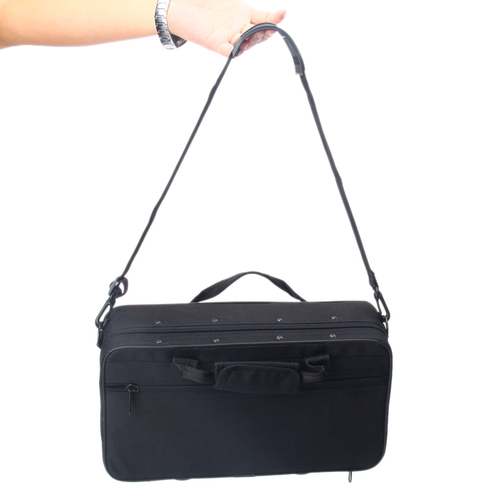 Szzzp Portable Lightweight Square Messenger Case for Clarinet Black