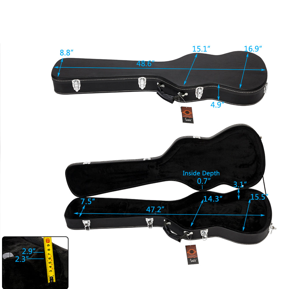 Szzzp  High Grade Electric Bass Microgroove Hard Case Black