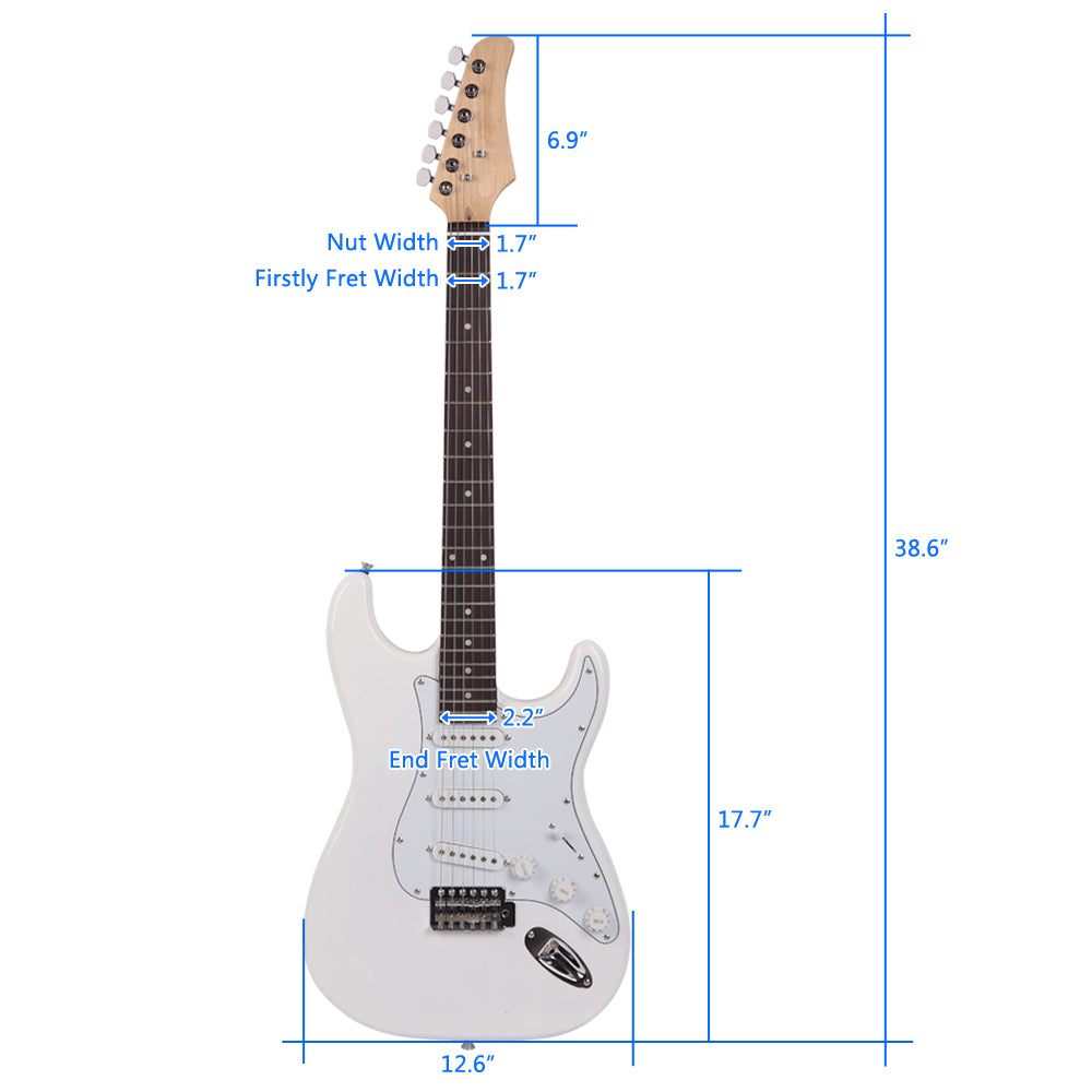 Szzzp Rosewood Fingerboard Electric Guitar White