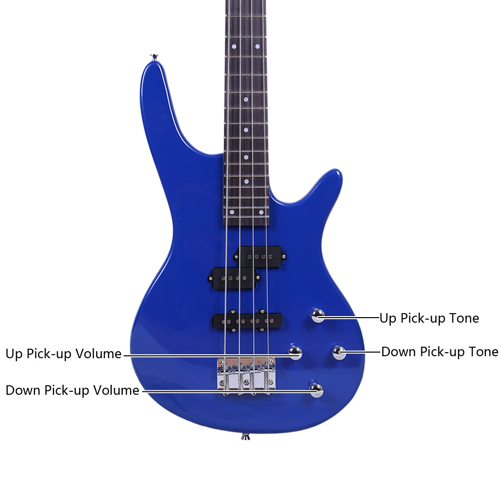 Szzzp Exquisite Stylish IB Bass with Power Line and Wrench Tool Blue