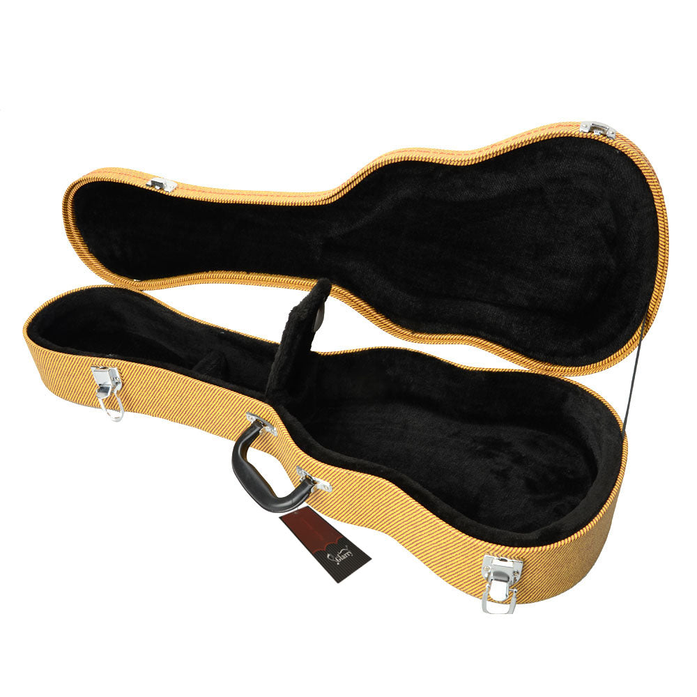 Szzzp 26" Top Grade Tenor Leather Ukulele Case -Yellow