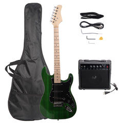 Szzzp ST Stylish Green Electric Guitar with Black Pickguard