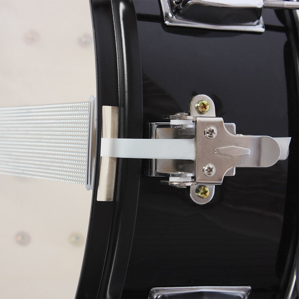 Szzzp 14 x 5.5 inches Professional Marching Snare Drum & Drum Stick & Strap & Wrench Kit Black