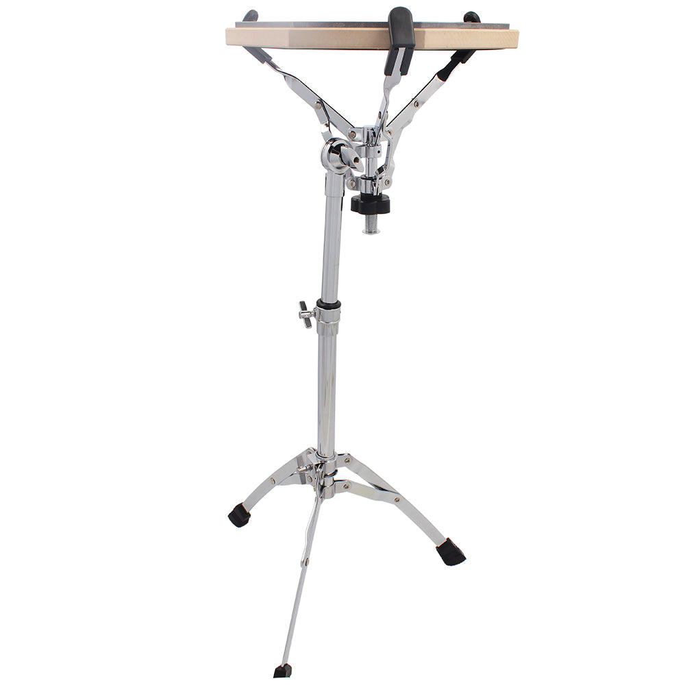 Szzzp Chrome Plated Dumb Snare Drum Stand Tripod Silver
