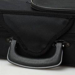 Durable Cloth Fluff Triangle Shape Case with Beige Lining for 4/4 Violin Black