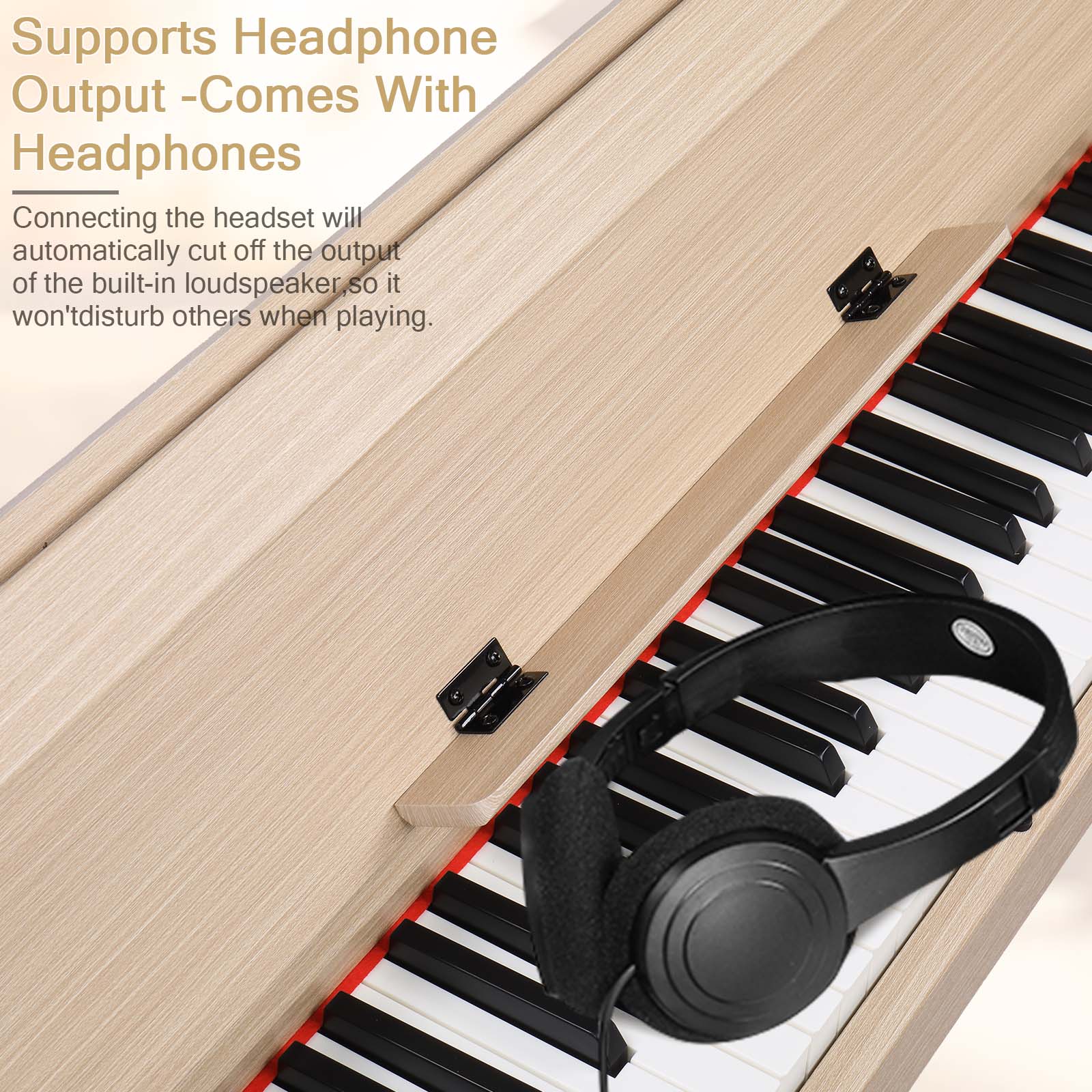 Szzzp 88 Key Standard Full Weighted Keyboards Digital Piano with Metal Stand, Audio and MIDI Bluetooth