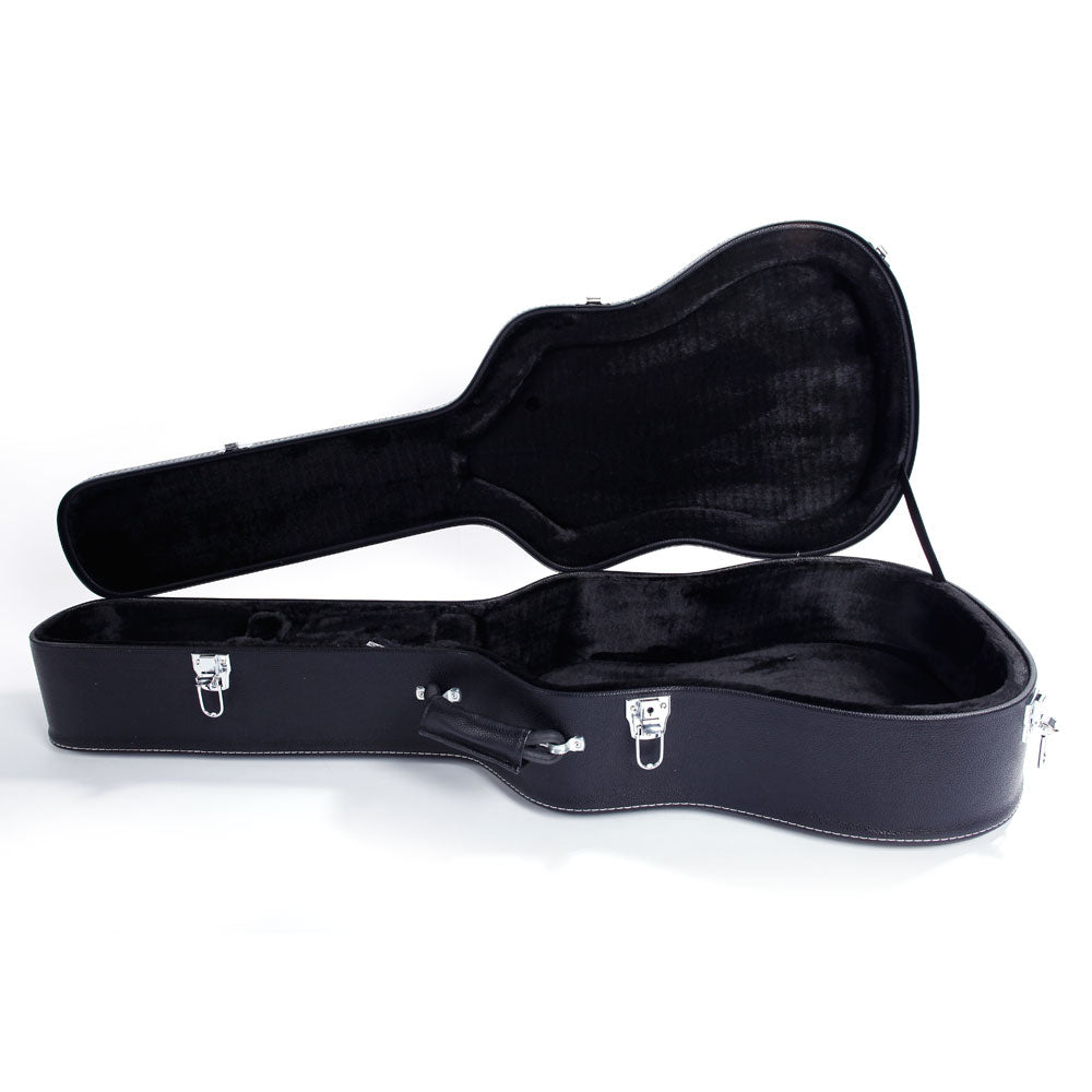 Szzzp 41" Folk Guitar Hardshell Carrying Case Fits Most Acoustic Guitars Microgroove Flat - Black