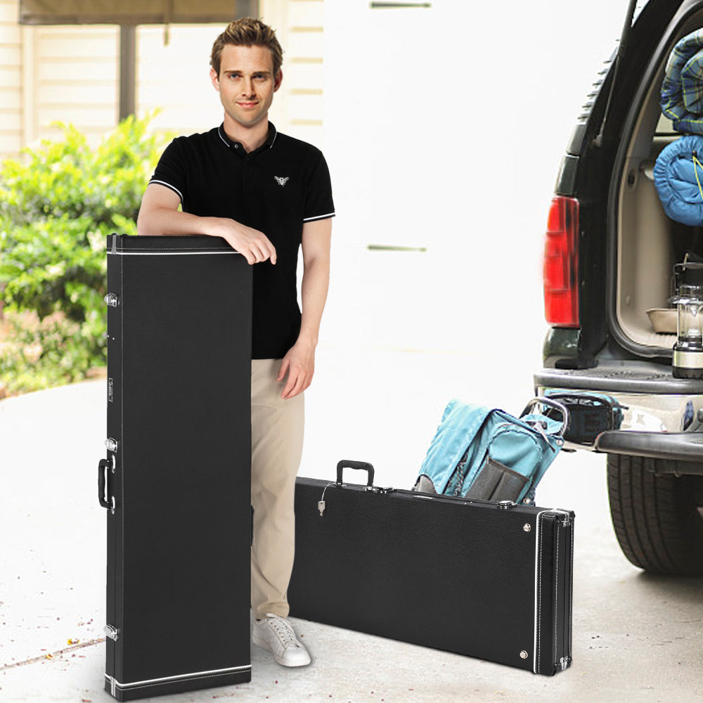 Szzzp High Grade Electric Guitar Square Hard Case Flat Black