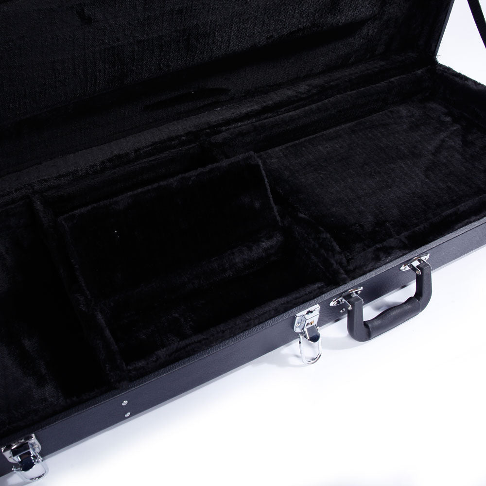Szzzp ST High Grade Electric Guitar Square Hard Case Microgroove Flat - Black