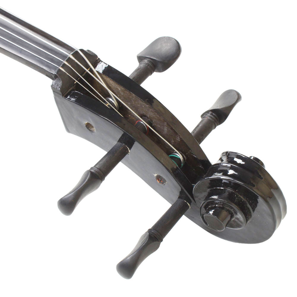 Szzzp 4/4 Wood Cello Bag Bow Rosin Bridge Black