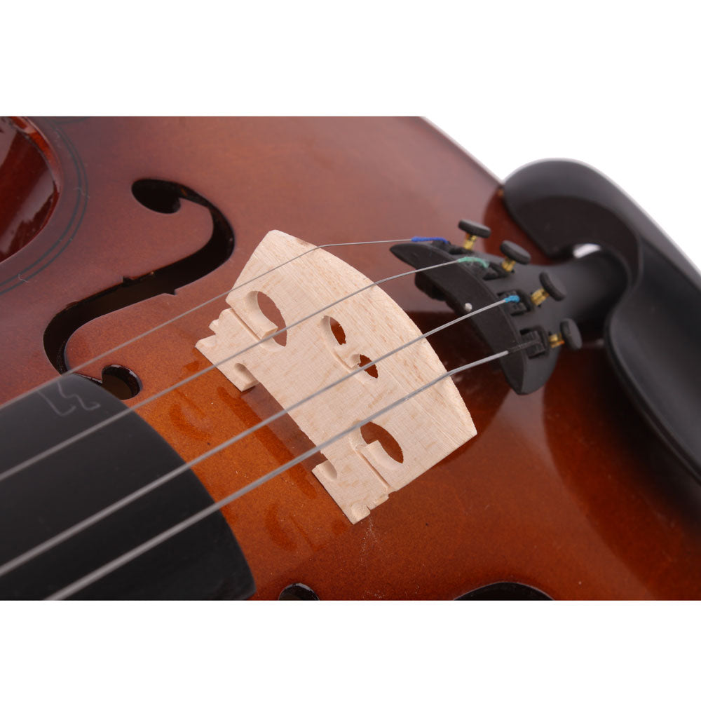 Szzzp 4/4 Acoustic Violin Case Bow Rosin Natural