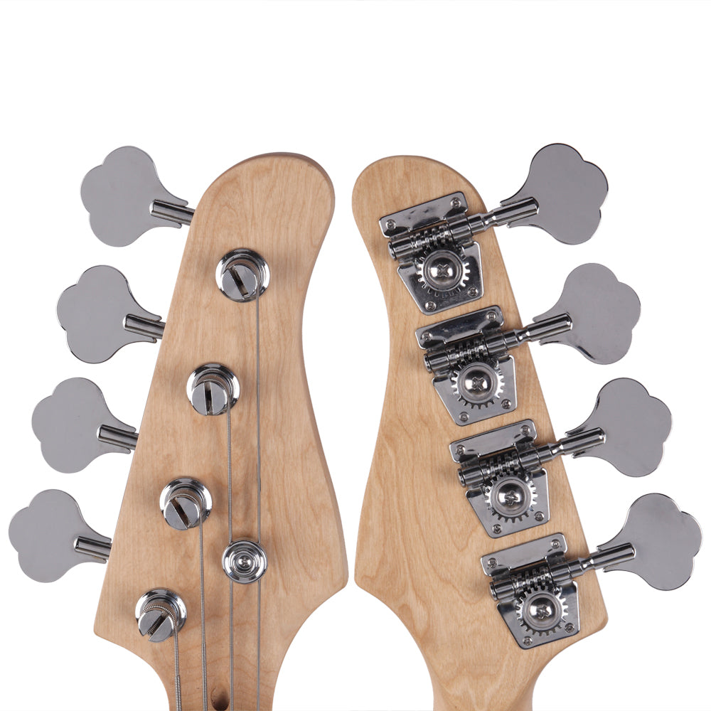 Szzzp Exquisite Burning Fire Style Electric Bass Guitar - Burly Wood