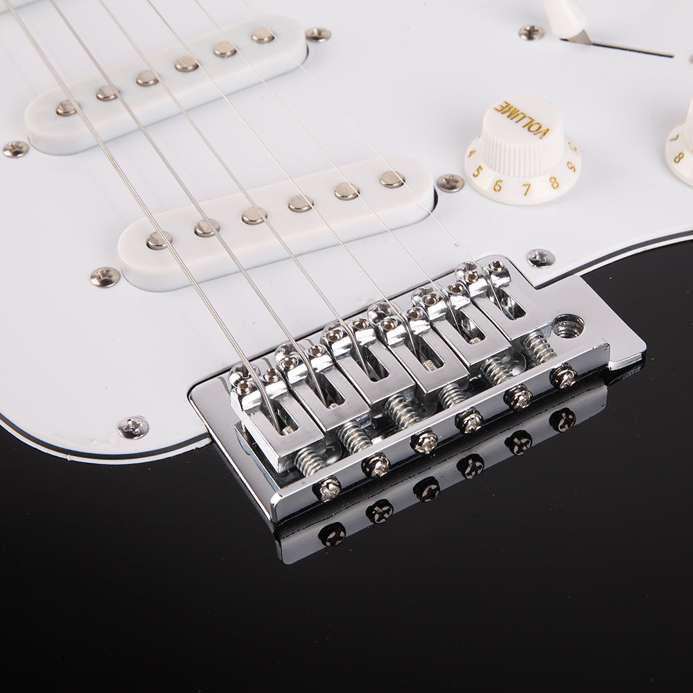 Szzzp Rosewood Fingerboard Electric Guitar Black - White