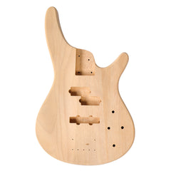Szzzp DIY 4 String IB Style Electric Bass Guitar Kits with Mahogany Body, Maple Neck and Accessories