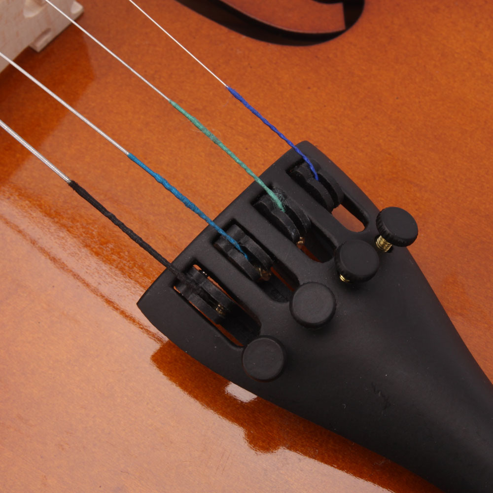 Szzzp 4/4 Acoustic Violin Case Bow Rosin Natural