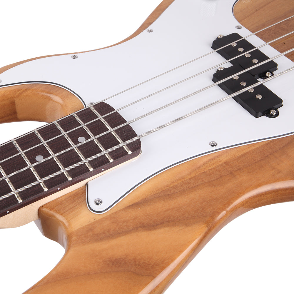 Szzzp Exquisite Burning Fire Style Electric Bass Guitar - Burly Wood