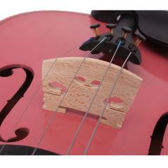 Szzzp 3/4 Acoustic Violin Case Bow Rosin - Pink