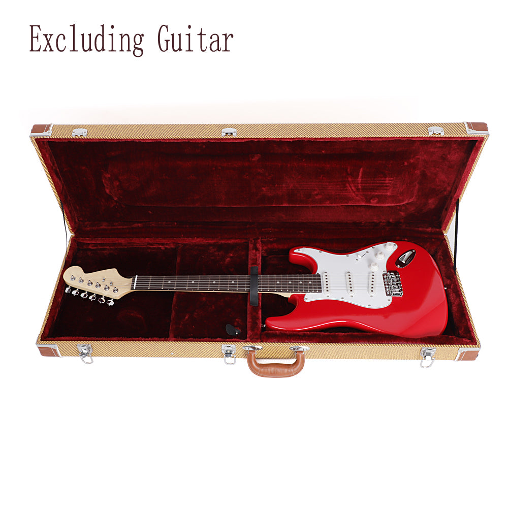 Szzzp High Grade Electric Guitar Square Hard Case for GST GTL 170 SG and Burning fire Style Flat - Yellow