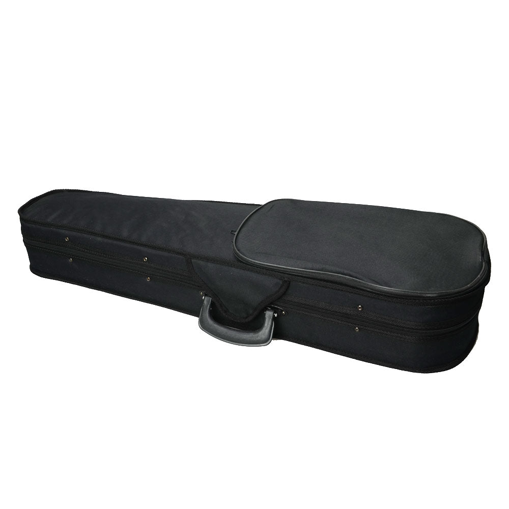 Szzzp Durable Cloth Fluff Triangle Shape Case with Beige Lining for 4/4 Violin Black