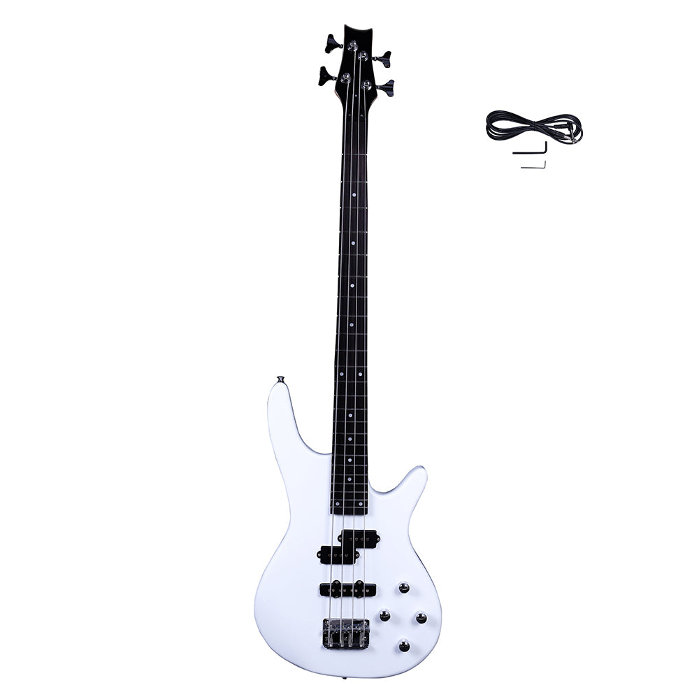 Szzzp Exquisite Stylish IB Bass with Power Line and Wrench Tool - White