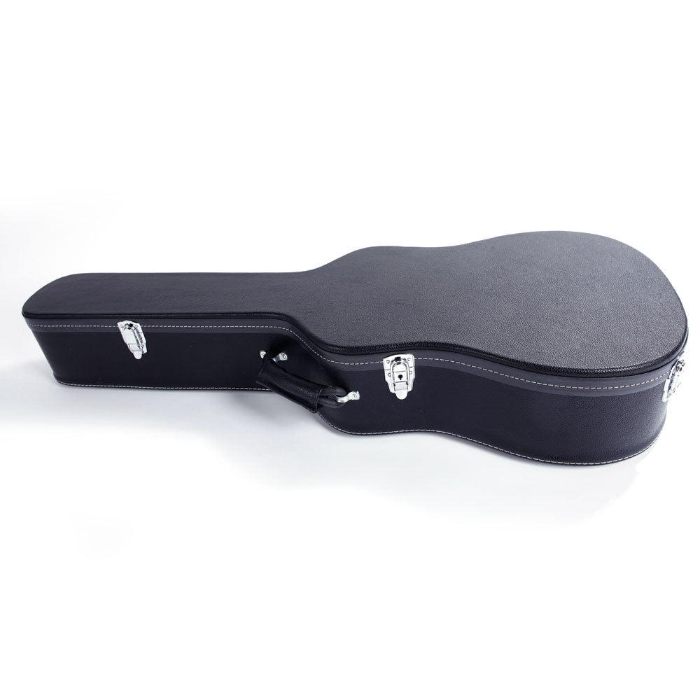 Szzzp 41" Folk Guitar Hardshell Carrying Case Fits Most Acoustic Guitars Microgroove Flat - Black
