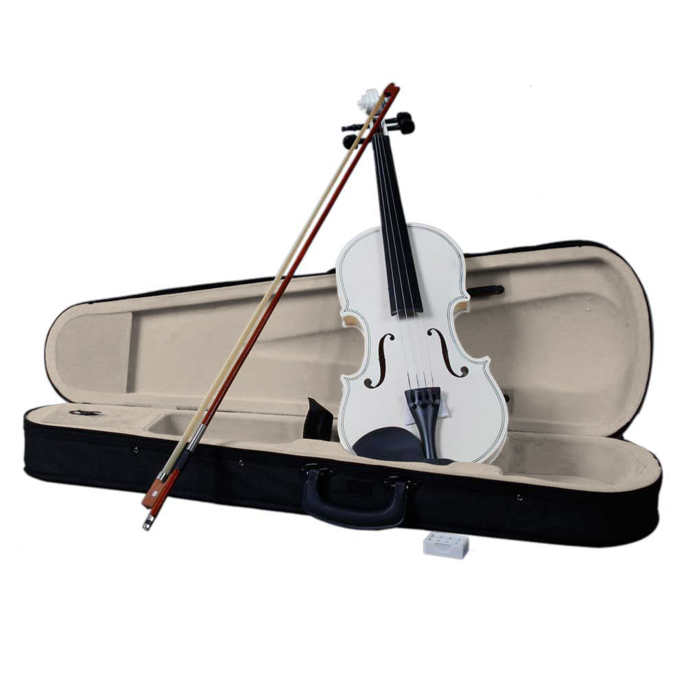 Szzzp  4/4 Acoustic Violin Case Bow Rosin - White