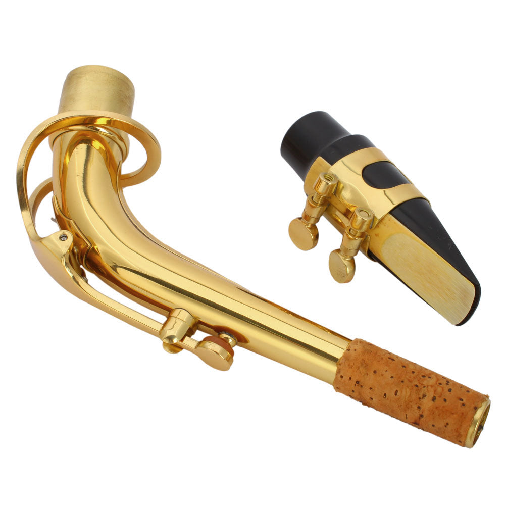 Szzzp Stylish Mid-range Alto Drop E Lacquered Golden Saxophone Painted Golden Tube with Carve Patterns