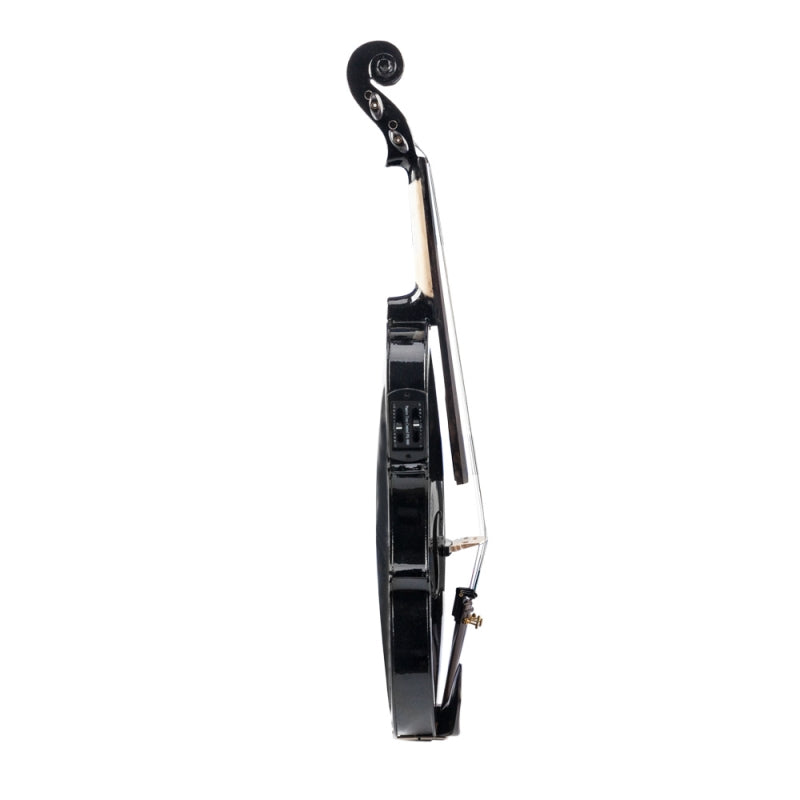 Glarry GV102 4/4 Acoustic EQ Electric Solid Wood Violin - Black