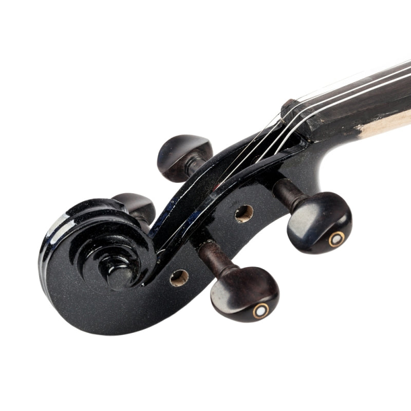 Glarry GV102 4/4 Acoustic EQ Electric Solid Wood Violin - Black