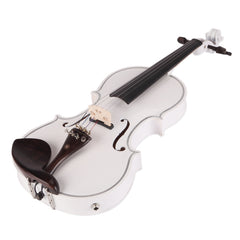 Glarry GV102 4/4 Acoustic EQ Electric Solid Wood Violin - White