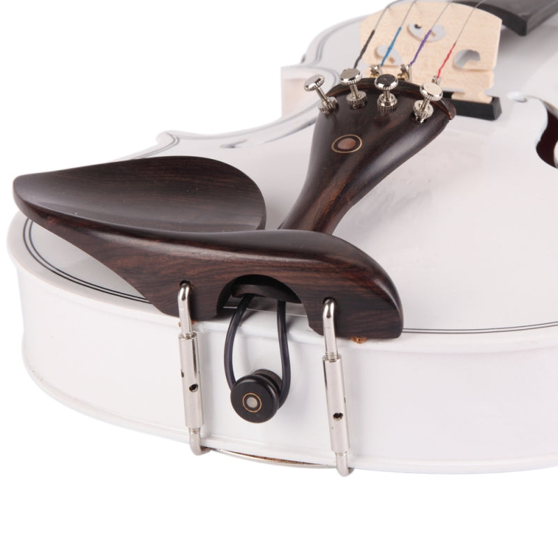Glarry GV102 4/4 Acoustic EQ Electric Solid Wood Violin - White