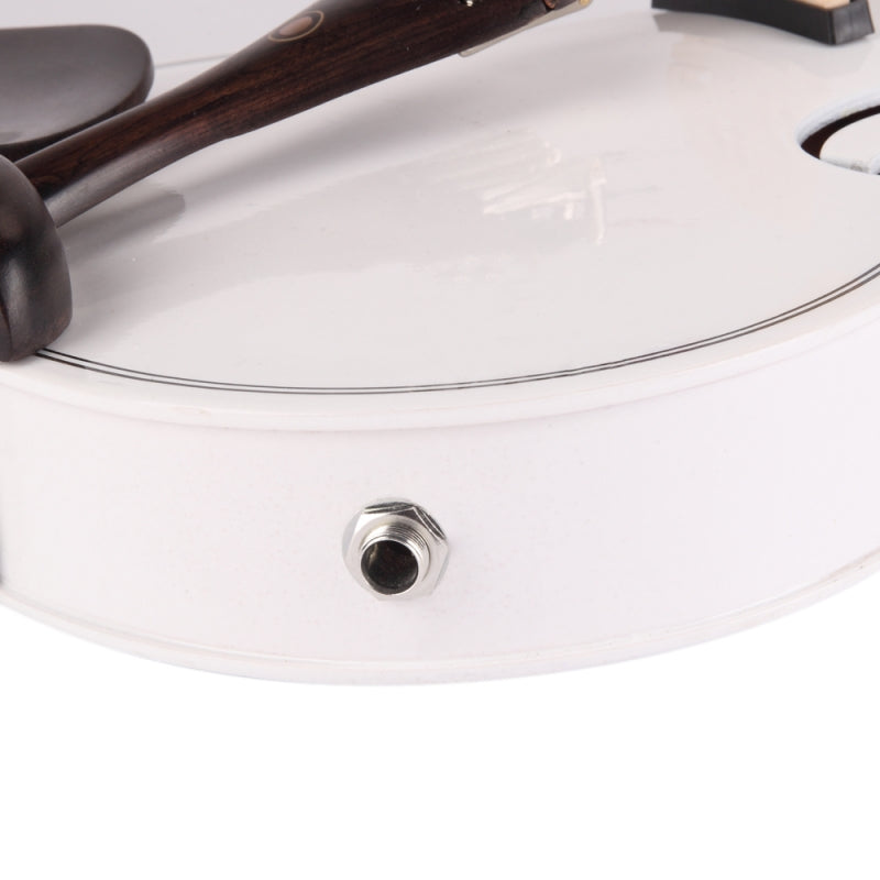 Glarry GV102 4/4 Acoustic EQ Electric Solid Wood Violin - White