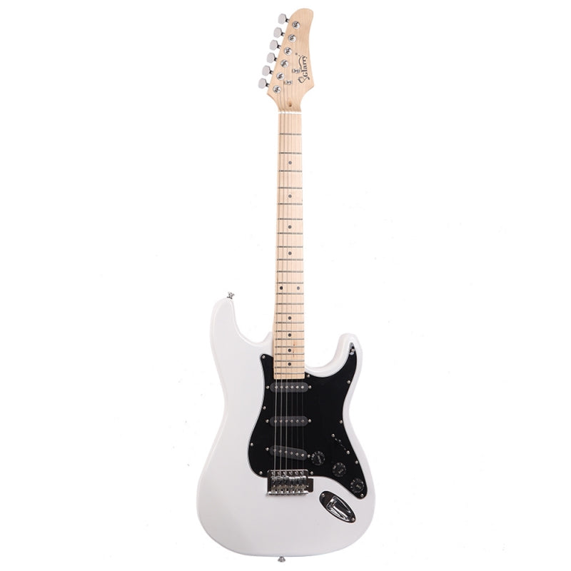 Glarry GST Electric Guitar w/20W Amplifier - White