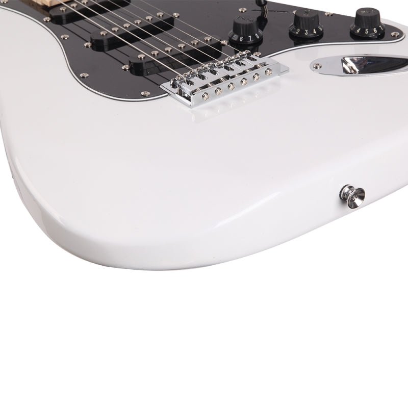 Glarry GST Electric Guitar w/20W Amplifier - White