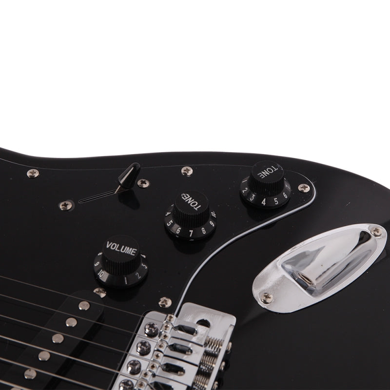 Glarry GST Electric Guitar w/20W Amplifier - Black