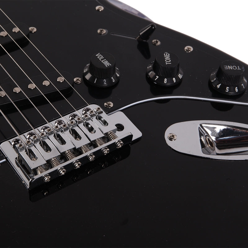 Glarry GST Electric Guitar w/20W Amplifier - Black