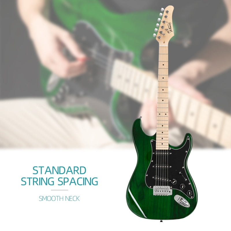 Glarry GST Electric Guitar w/20W Amplifier - Green