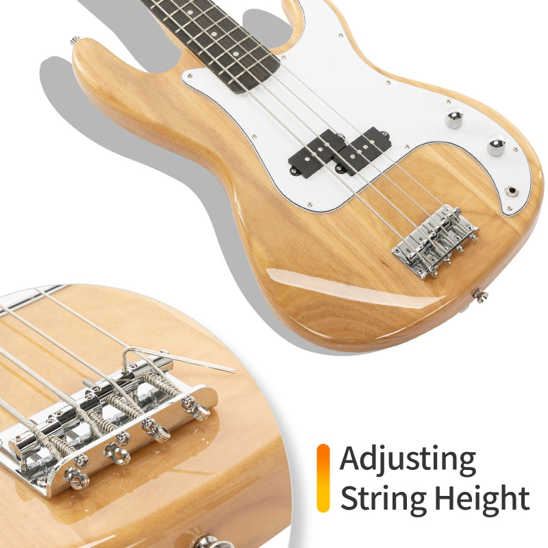 Glarry GP Electric Bass Guitar Burlywood w/ 20W Amplifier -  Burlywood