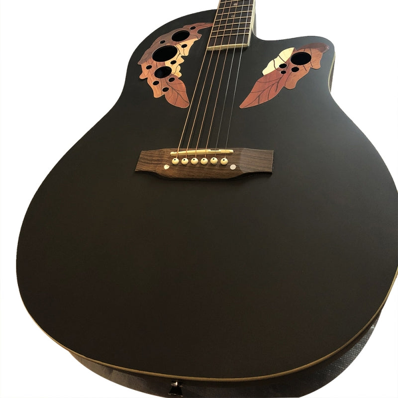Glarry 41" Cutaway Spruce Panel Ballad Acoustic Guitar - Black