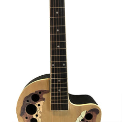 Glarry 41" Cutaway Spruce Panel Ballad Acoustic Guitar - Burlywood