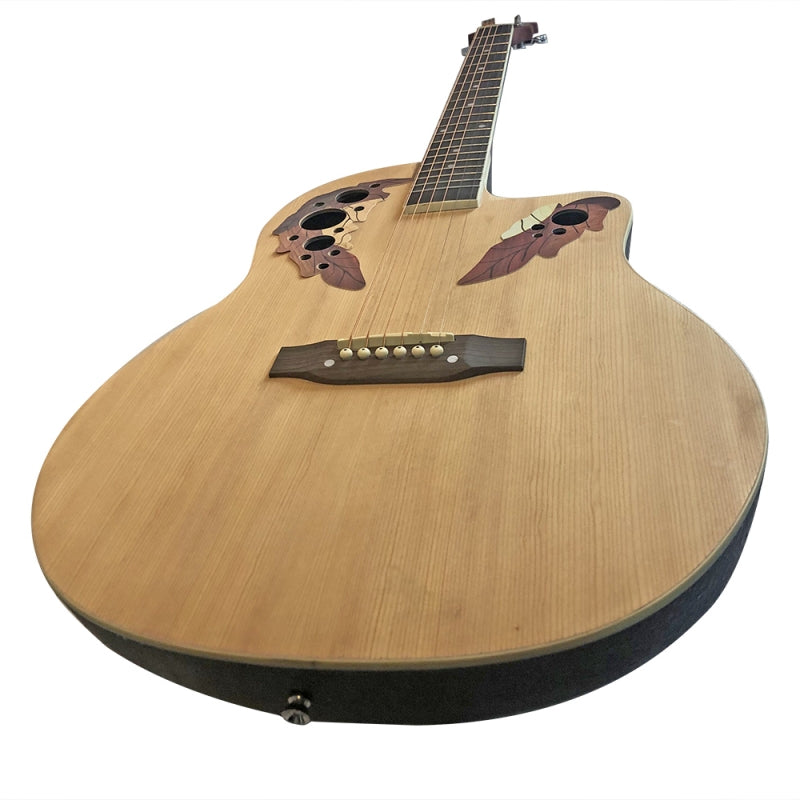 Glarry 41" Cutaway Spruce Panel Ballad Acoustic Guitar - Burlywood