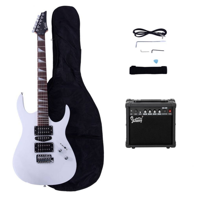 Glarry 170 Type Electric Guitar w/ 20W Amplifier - White