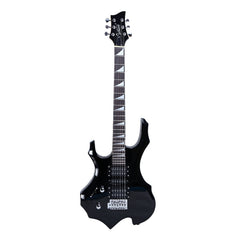 Glarry Burning Fire 36inch Left Handed Electric Guitar - Black