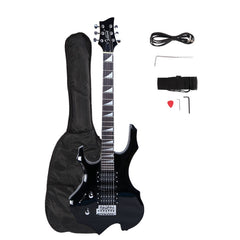 Glarry Burning Fire 36inch Left Handed Electric Guitar - Black