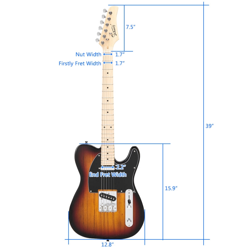 Glarry GTL Maple Fingerboard Electric Guitar - Sunset